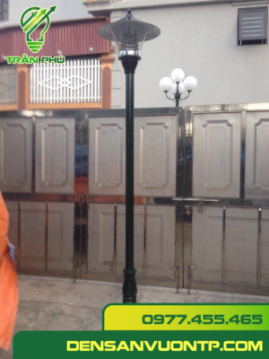 Đèn sân vườn kính trong đầu nấm