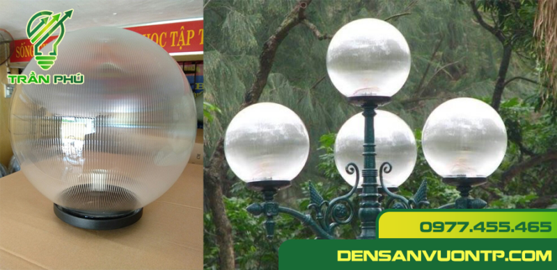 đèn trụ cột chiếu sáng ngoài trời bóng cầu