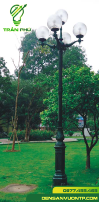 đèn trụ cột chiếu sáng ngoài trời bóng cầu