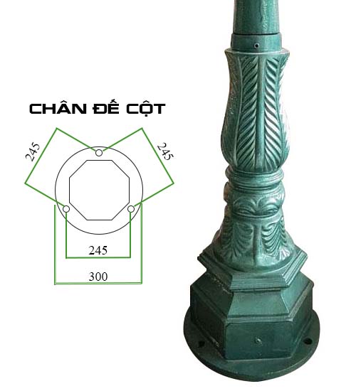 Đế Cột DC02 sơ đồ
