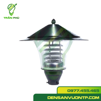 Đèn sân vườn kính trong đầu nấm