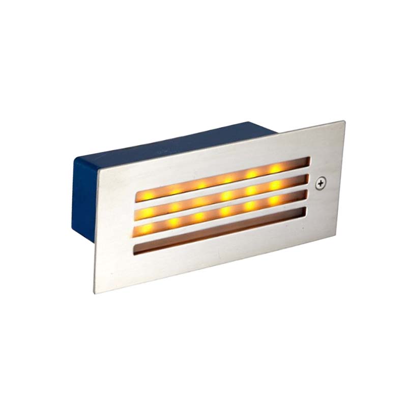 Đèn âm cầu thang mặt Inox chữ nhật