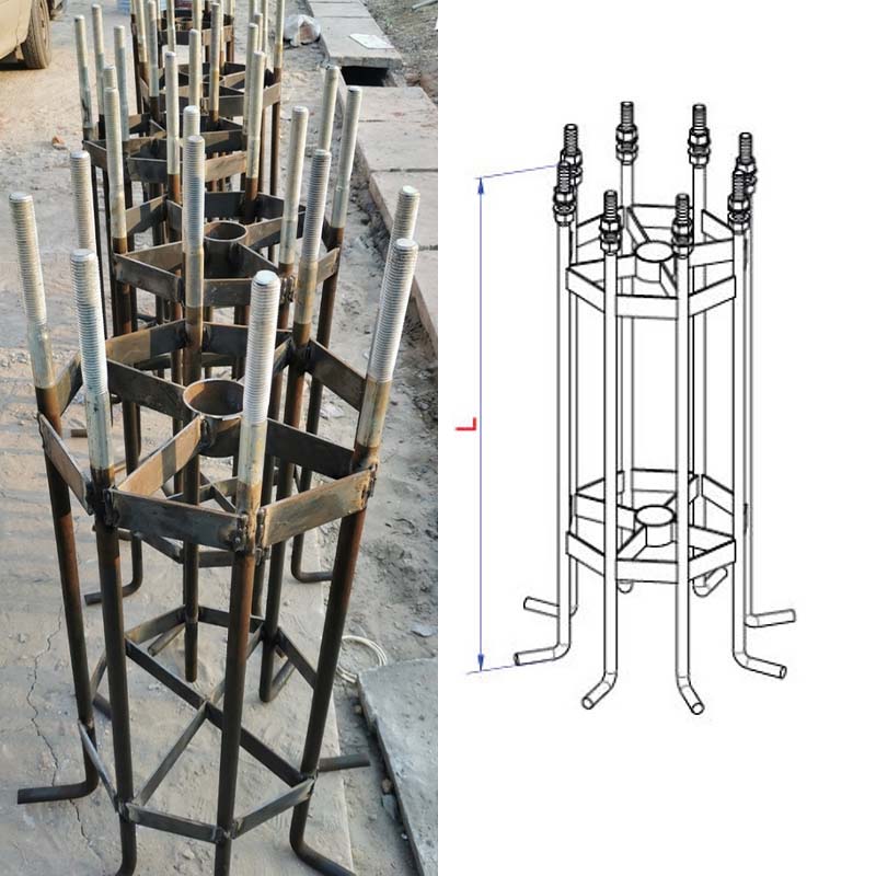 Bu lông khung móng cột đèn pha